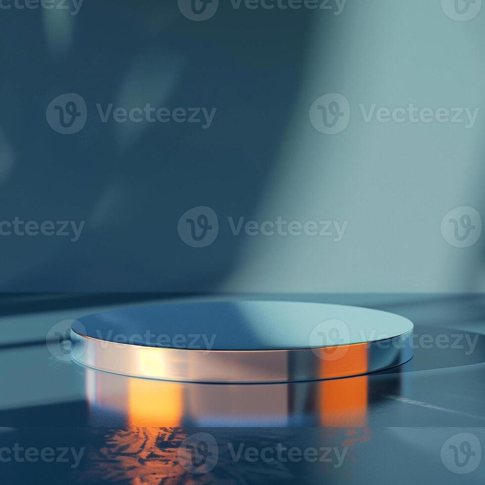 A blue and orange object sitting on a table photo