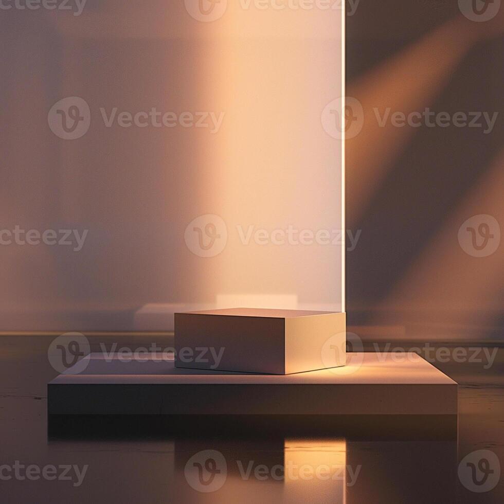 An empty box sitting on a table in a room photo