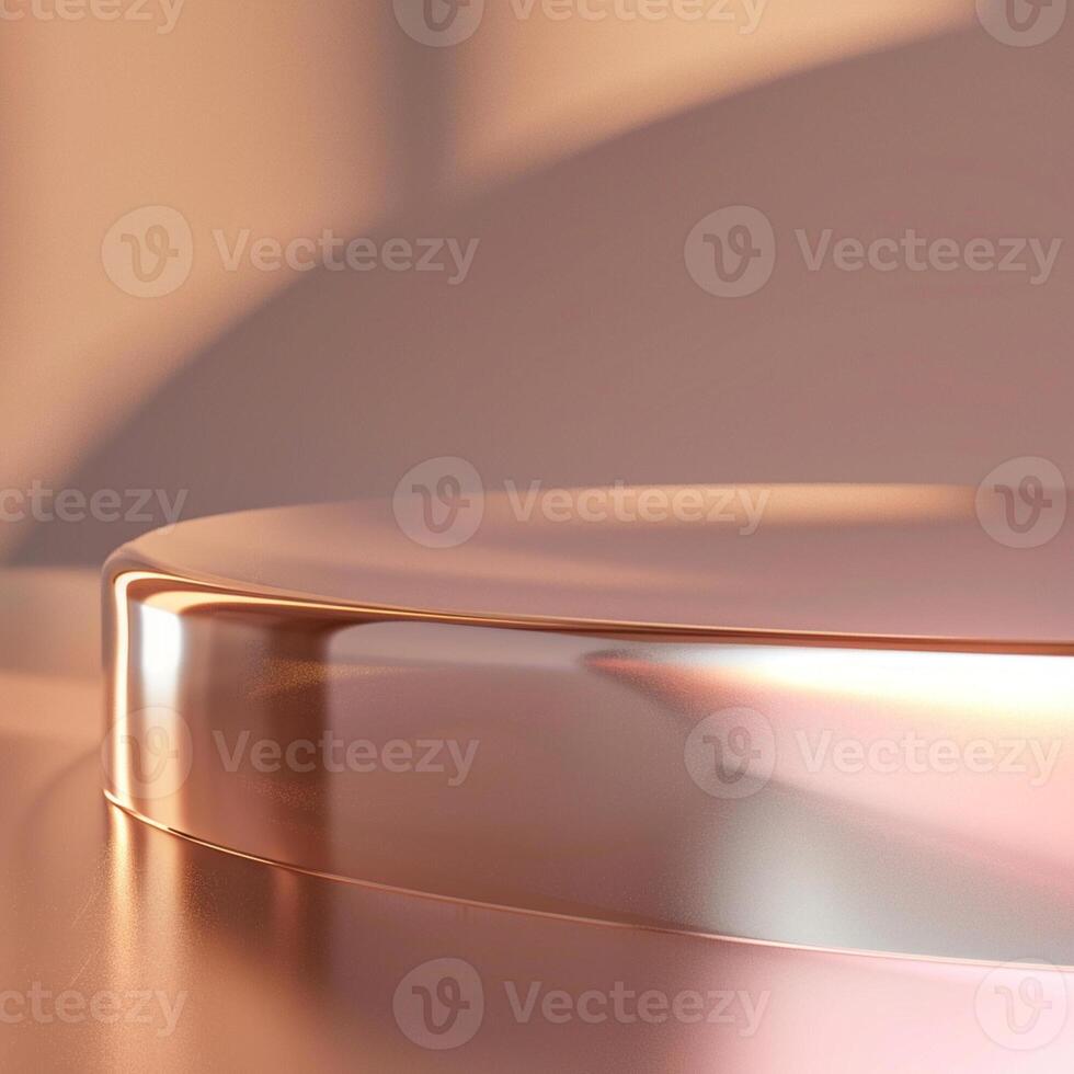 A round table with a shiny surface photo