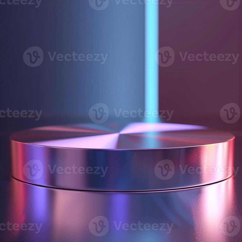 A metal object with a light shining on it photo