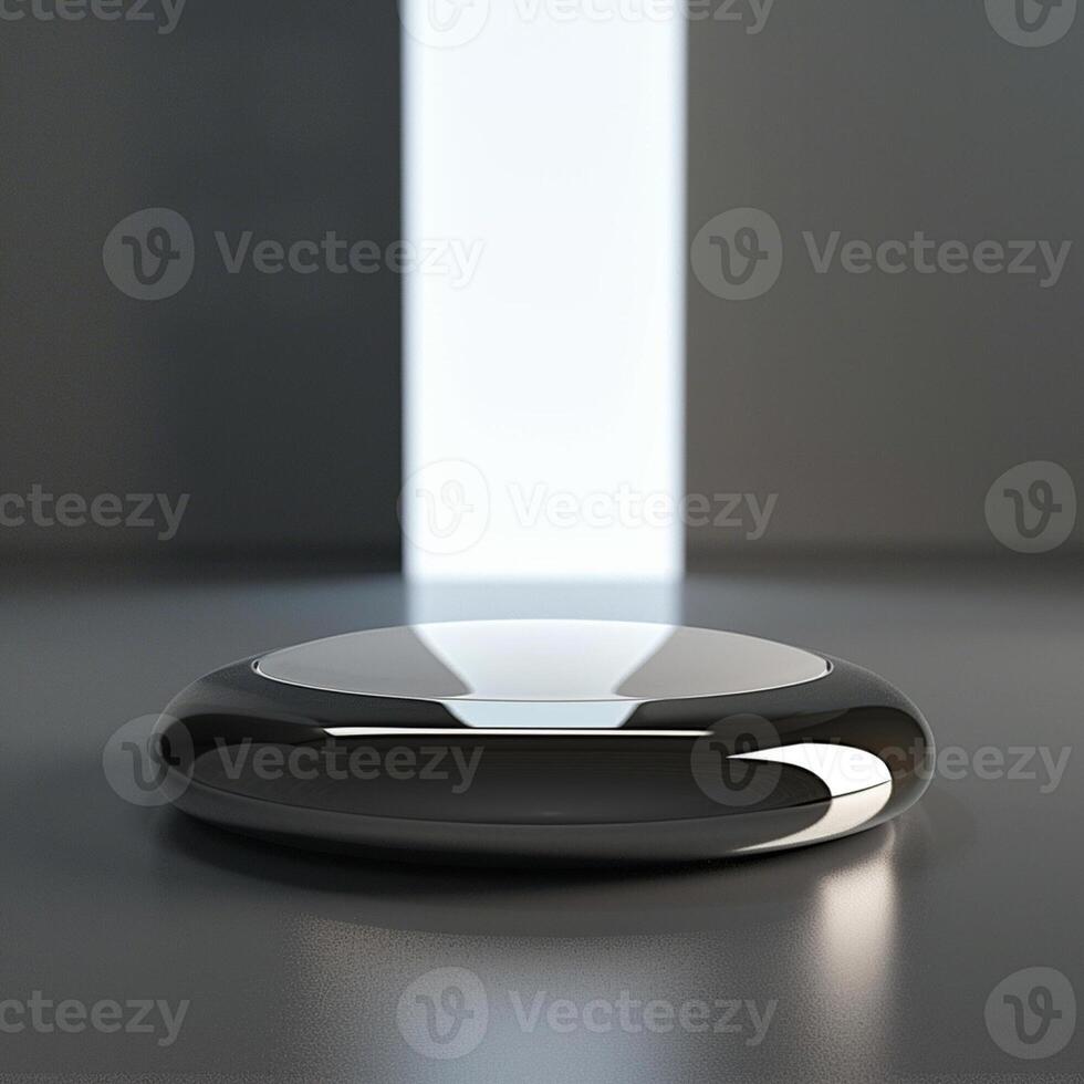 A black and white object sitting on a table photo