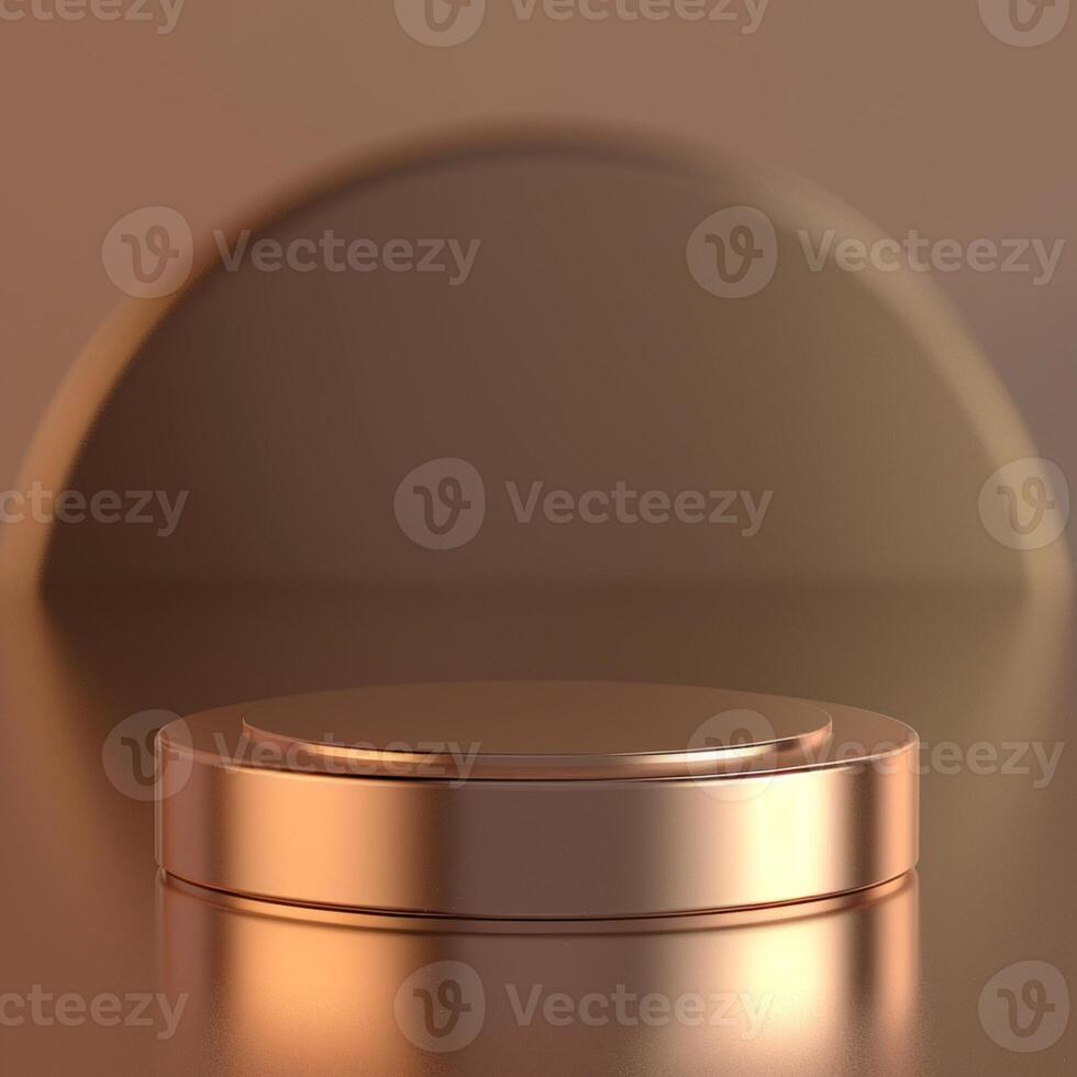 A round metal object on a table with a circular shape photo