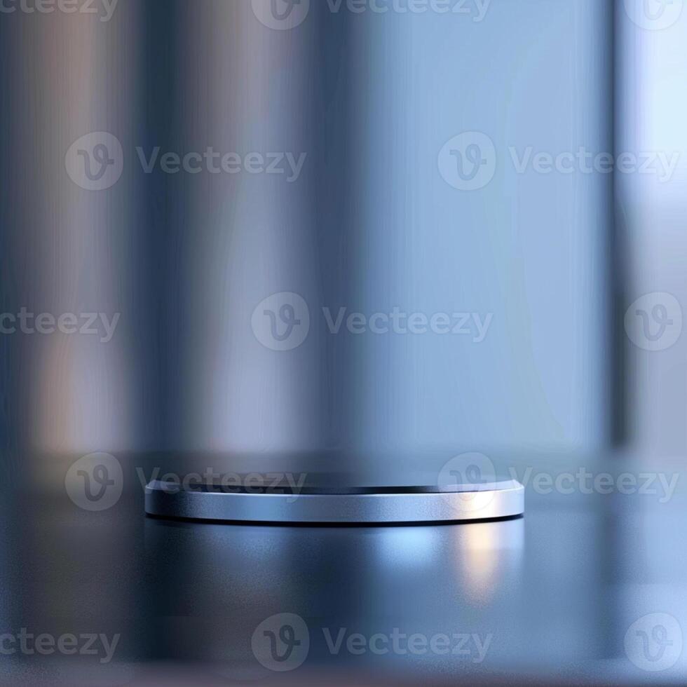 A close up of a silver ring on a table photo