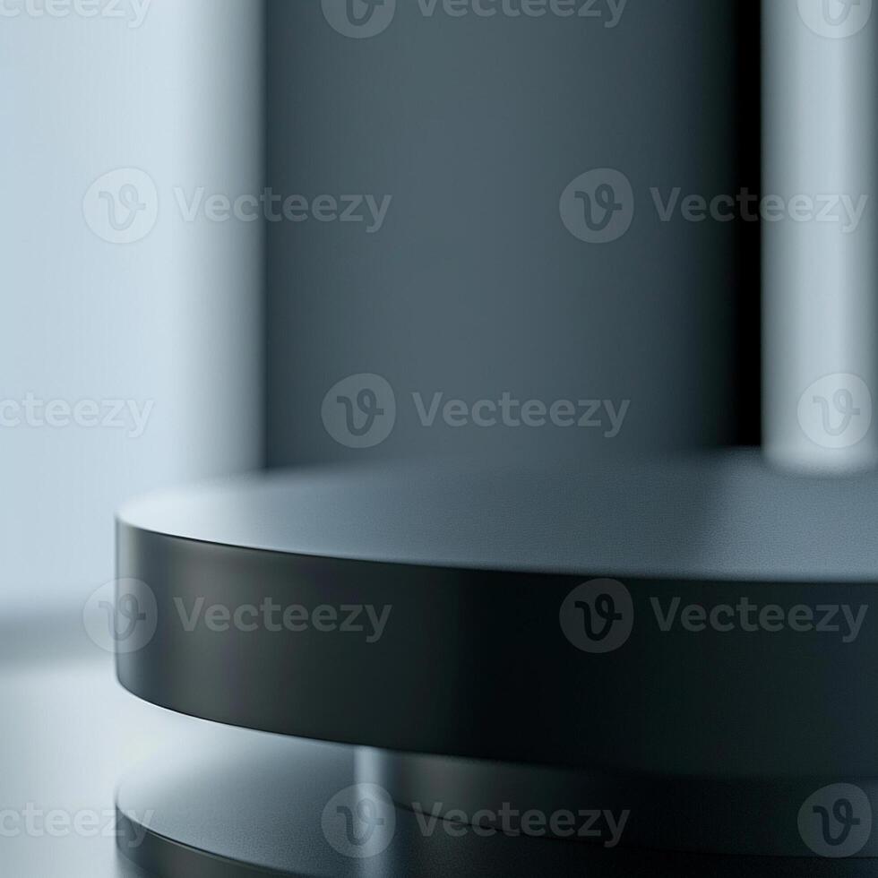 A black round object on a table photo