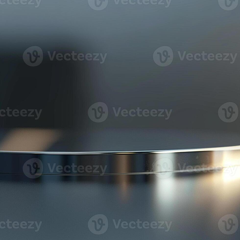 A shiny metal surface on a table photo