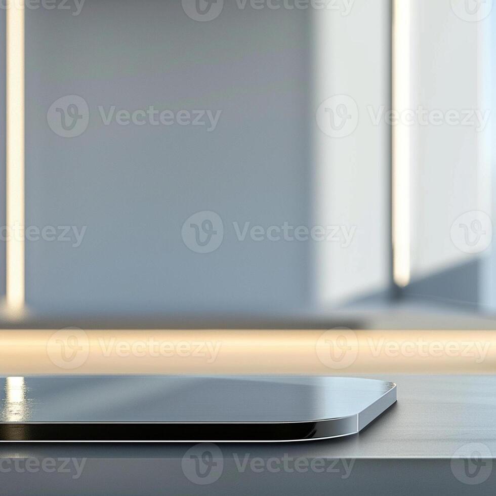A modern electronic device sitting on a table photo