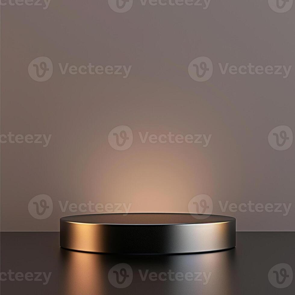 A black and gold table with a light on top photo