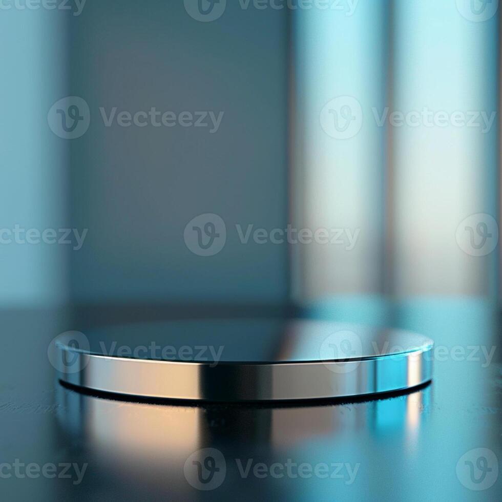 A metal object on a table in front of a window photo
