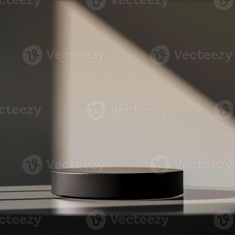 A black object sitting on top of a table photo