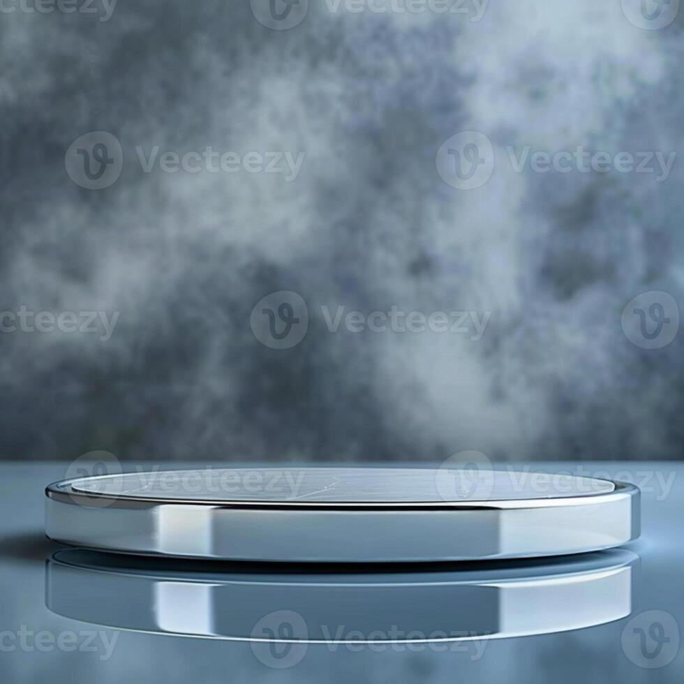 A white table with a silver surface on a table photo