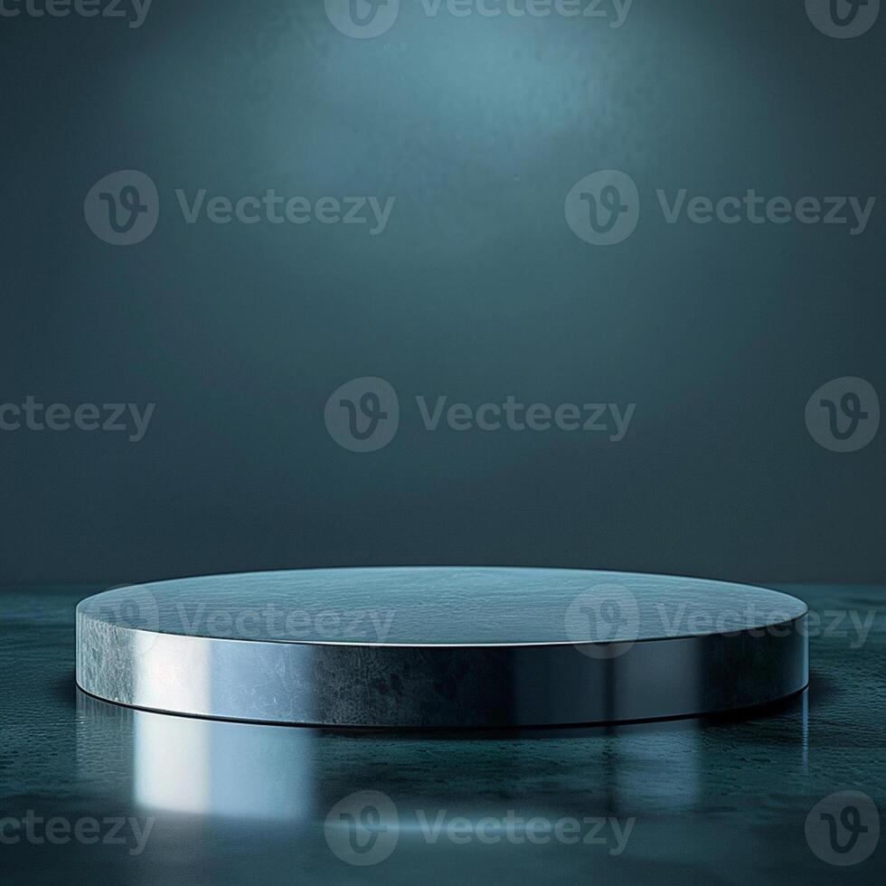 An empty podium on a dark background photo