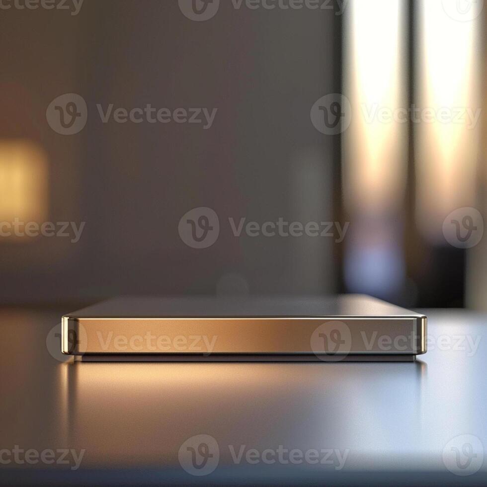 A small, rectangular device sitting on a table photo