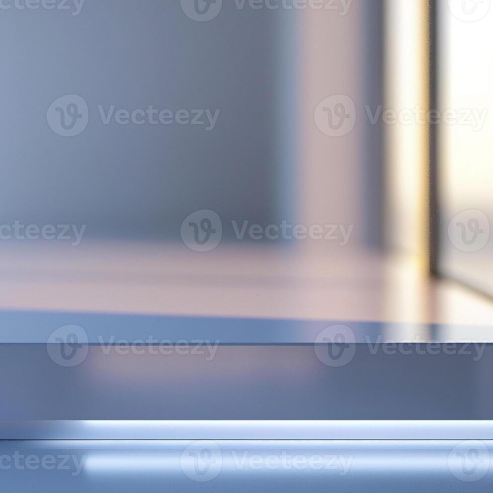 A white window with a light shining on it photo