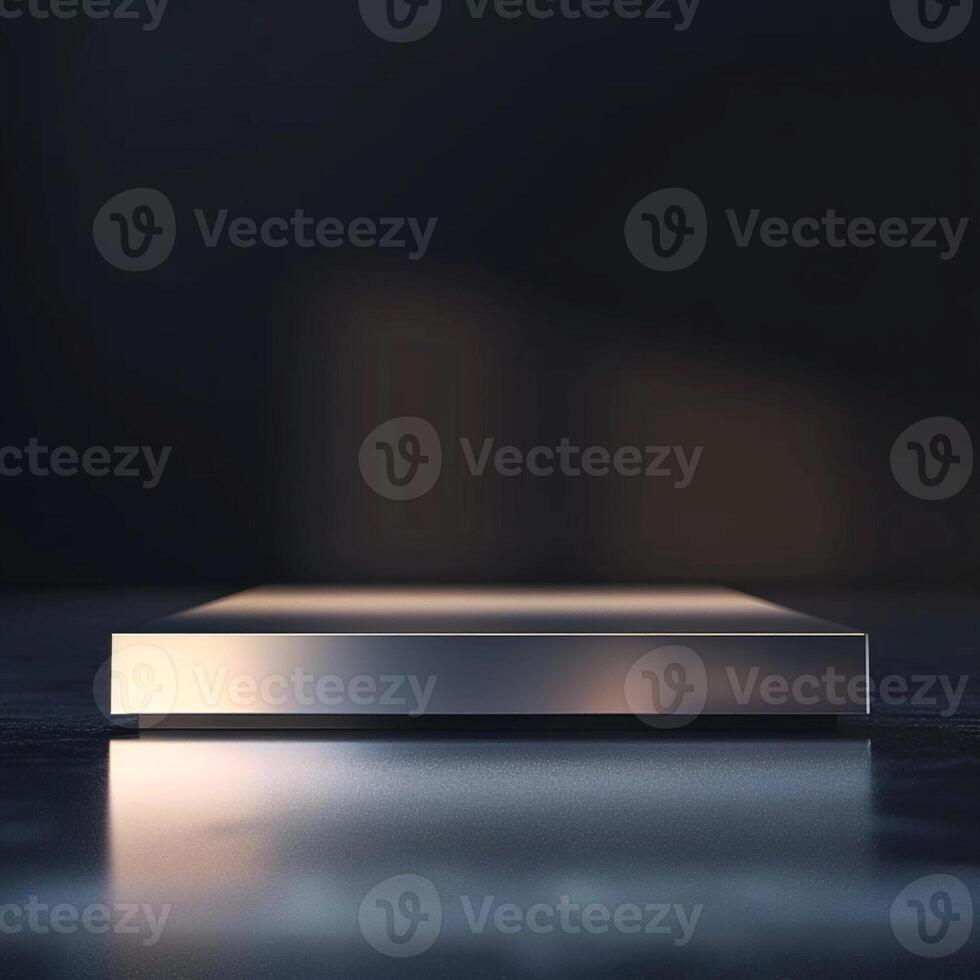 A silver box sitting on a table photo
