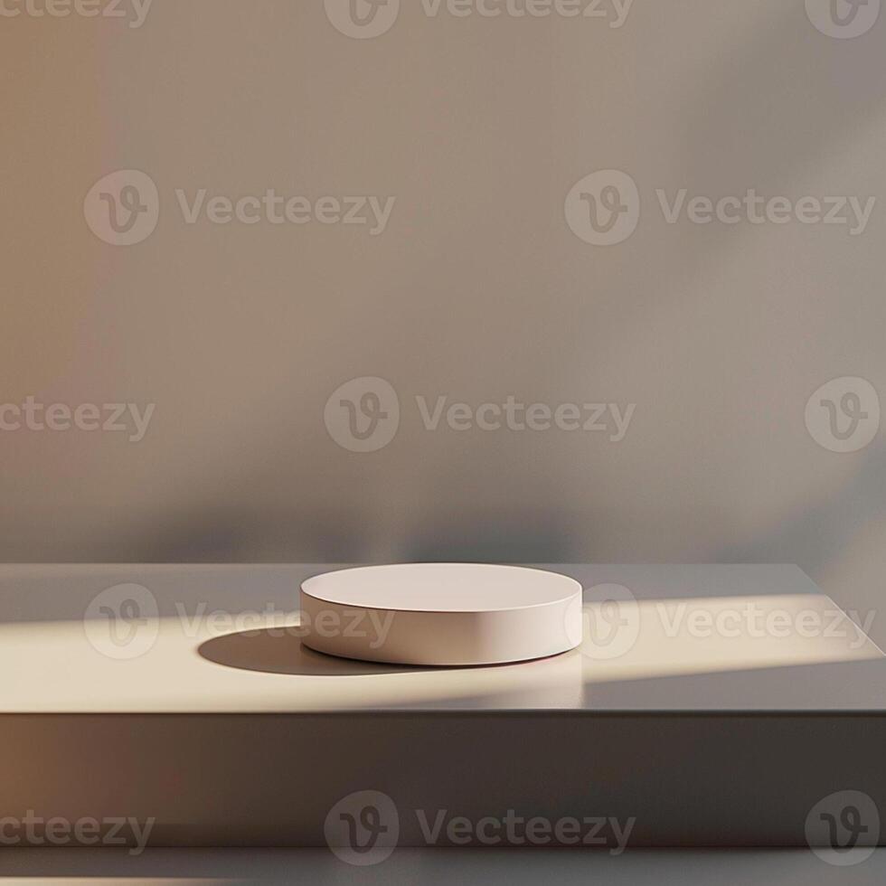 A white object sitting on a table in front of a wall photo