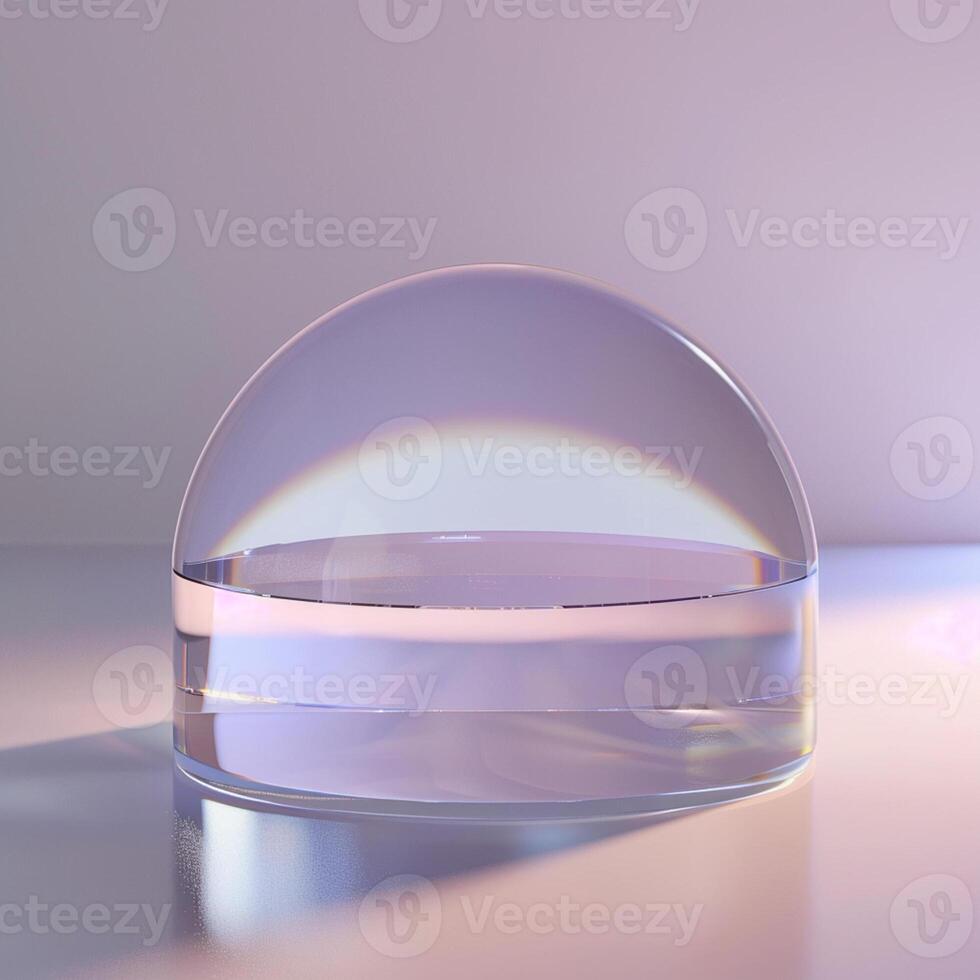 A glass ball sitting on a table photo