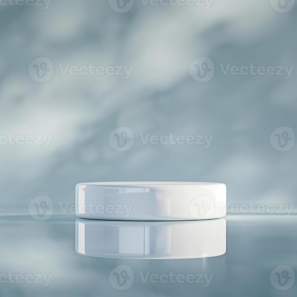 A white plastic container sitting on a table photo