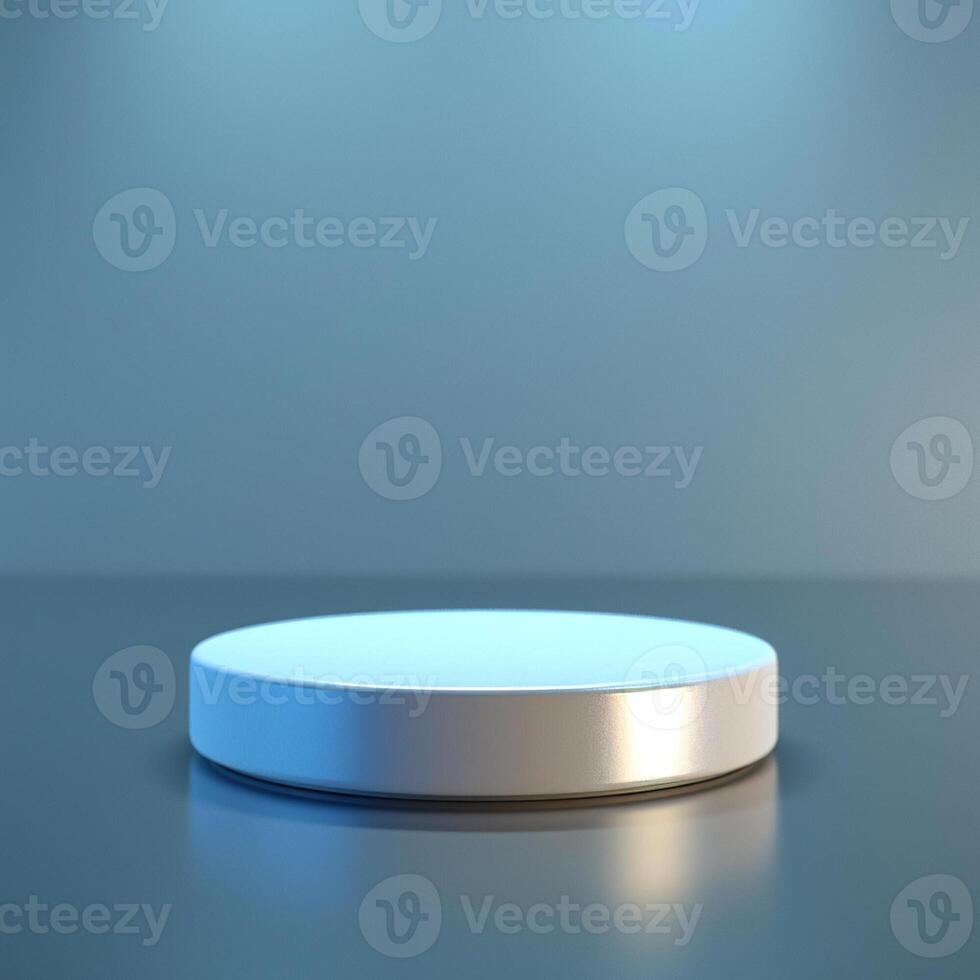 3d render of a round podium on a dark surface photo
