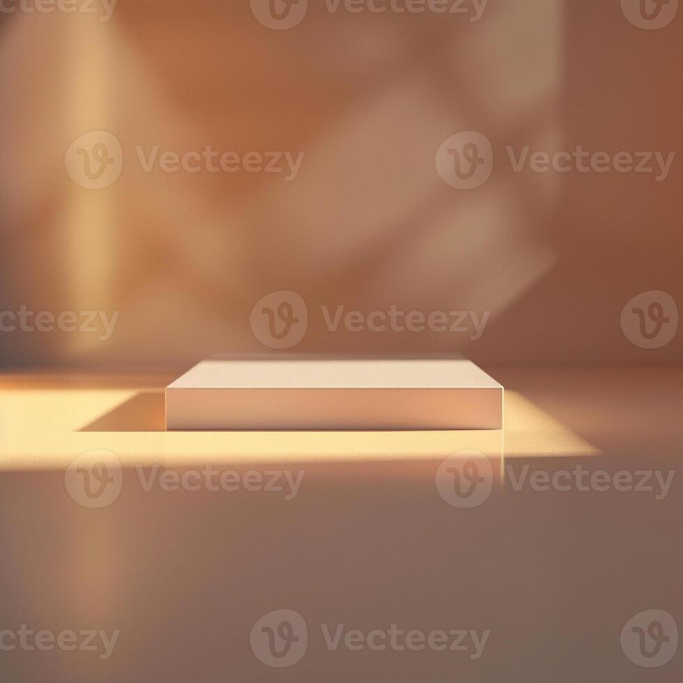 An empty white box sitting on a table in a room photo