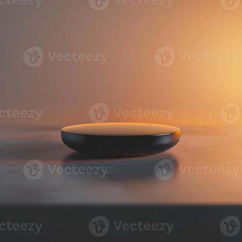 A black and white object on a table photo