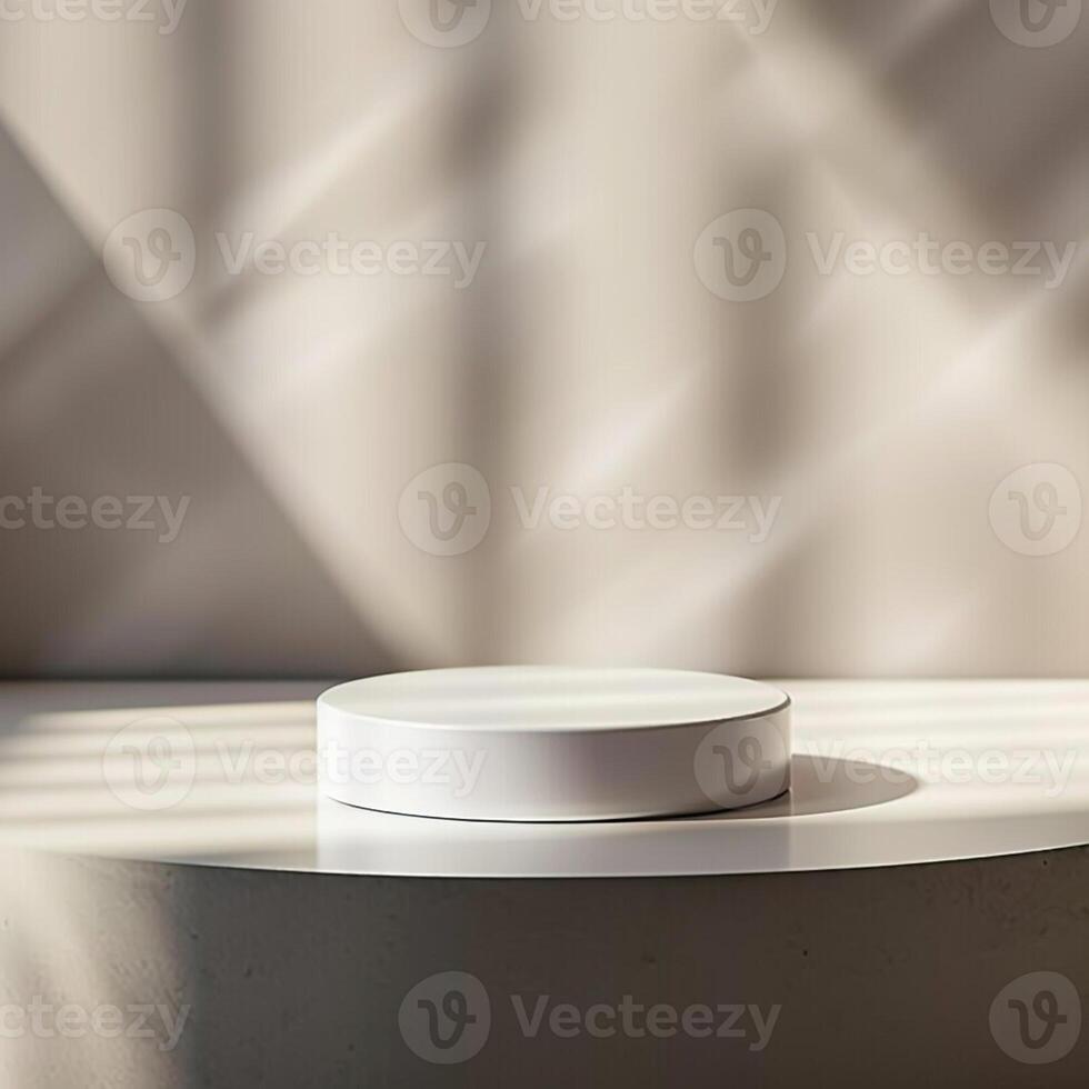A white circular object sitting on a table photo