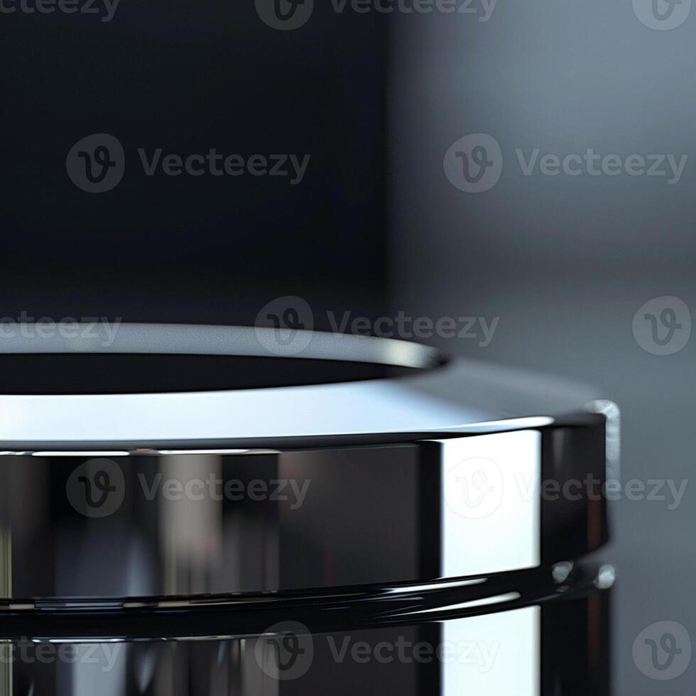 A close up of a shiny metal object photo