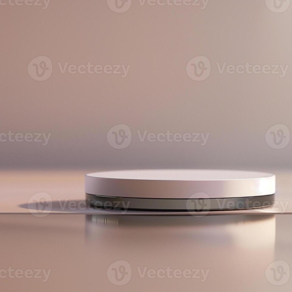 A white circular object sitting on top of a table photo