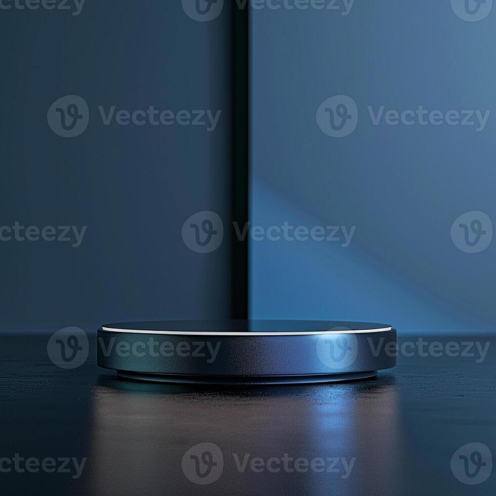 An amazon echo dot sitting on a table photo