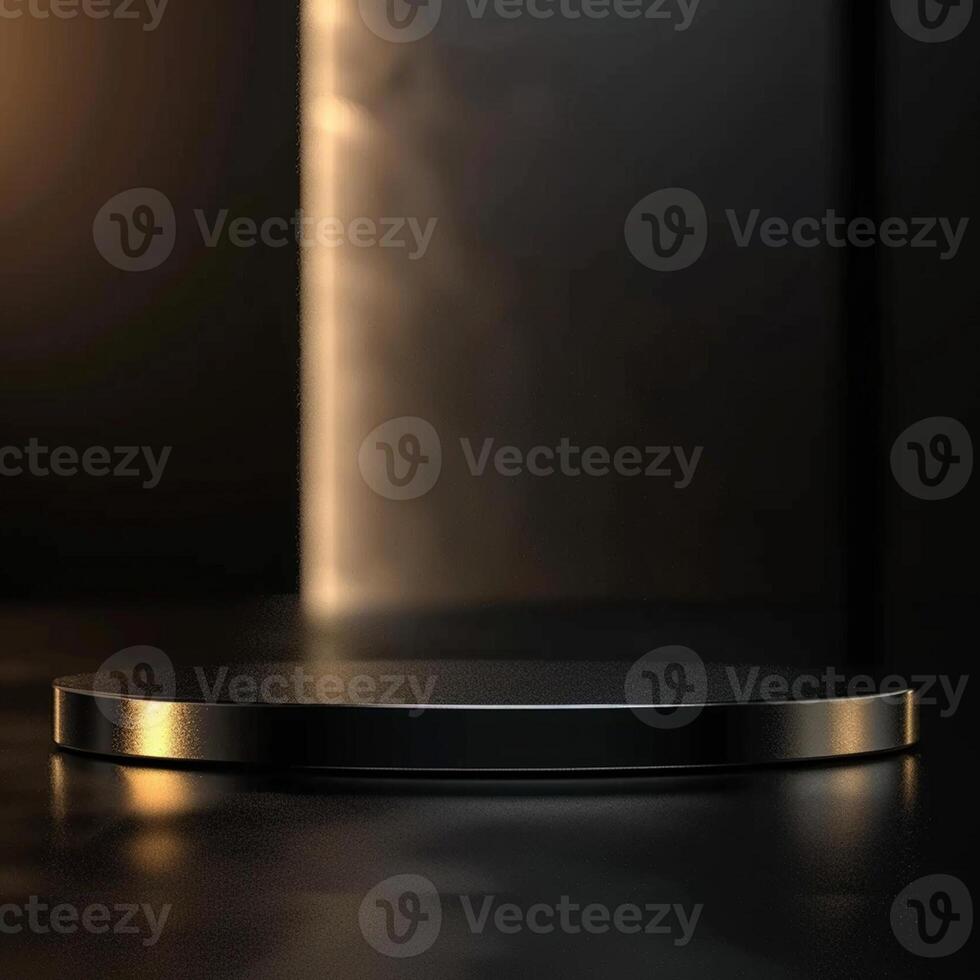 Beautiful Of 3d Realistic Of Empty podium mockup stage realistic for Product Showcase photo