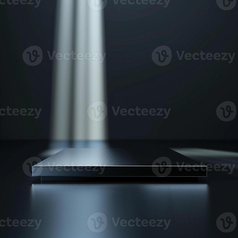 An empty box with a spotlight shining on it photo