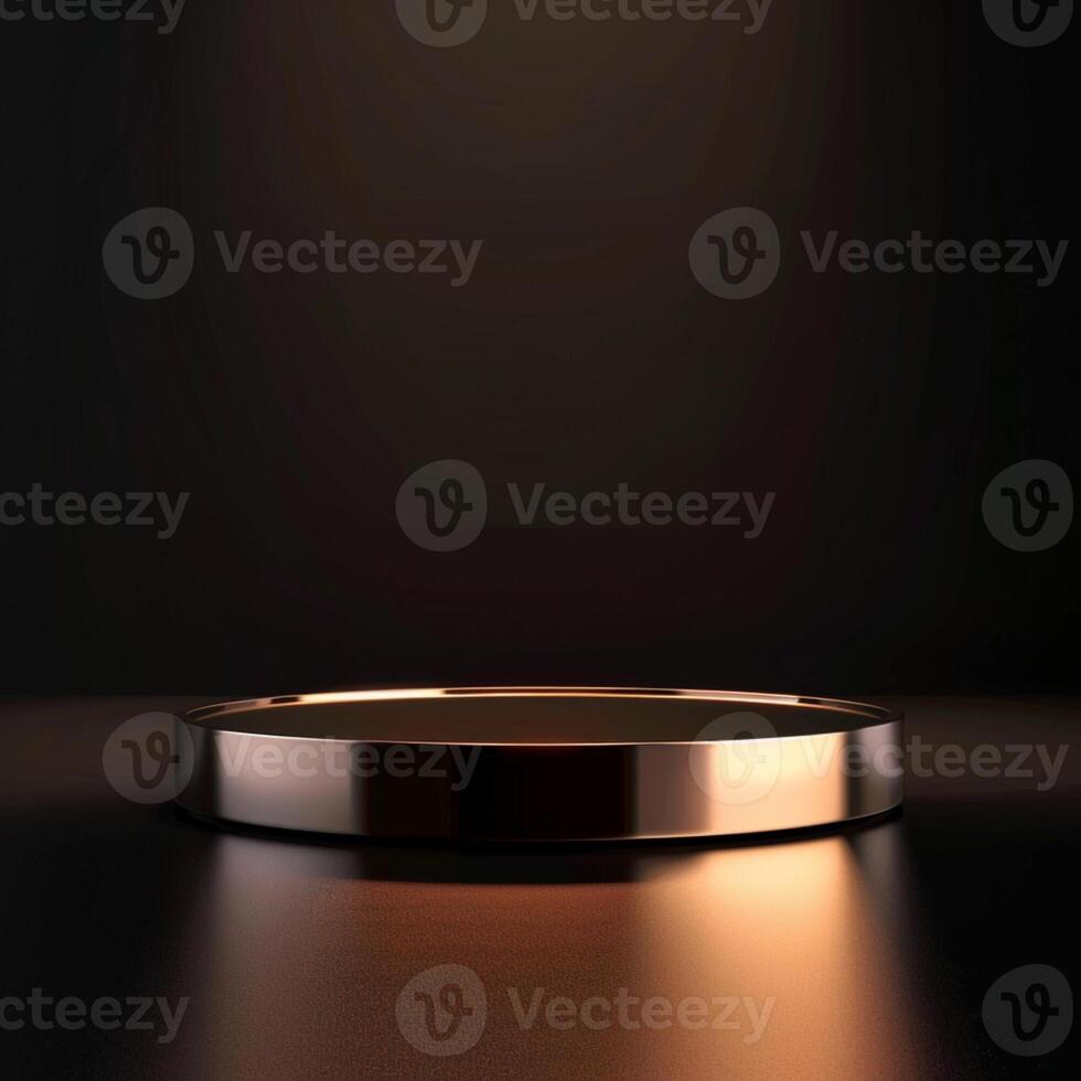 A round table with a black background photo