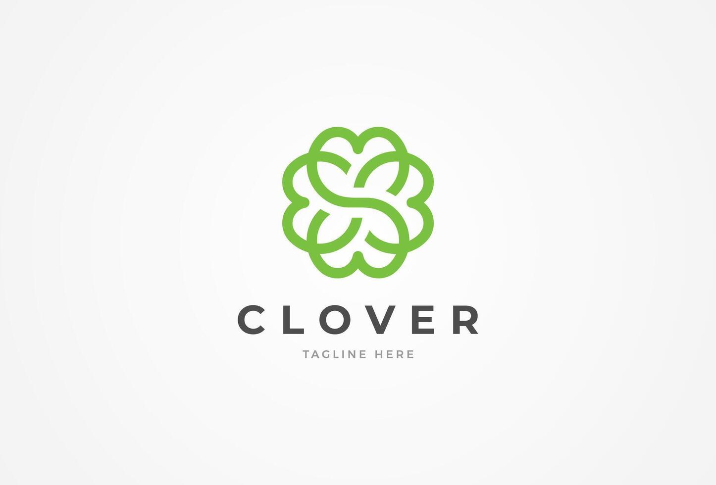 Initial Letter S Clover Logo, Letter S with Clover icon combination Logo template element, illustration vector