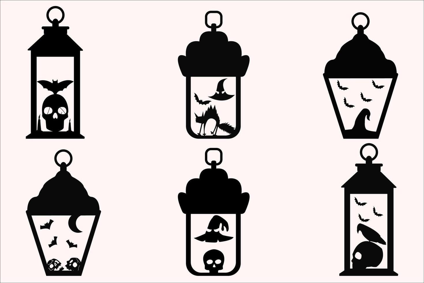 Halloween Lantern silhouette vector