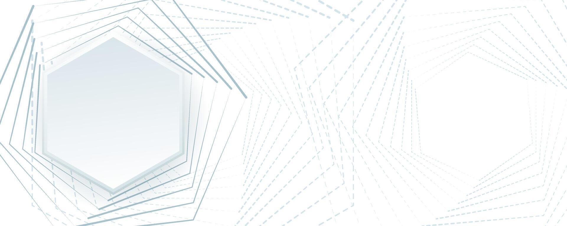 abstract white hexagonal background with copy space for corporate design vector