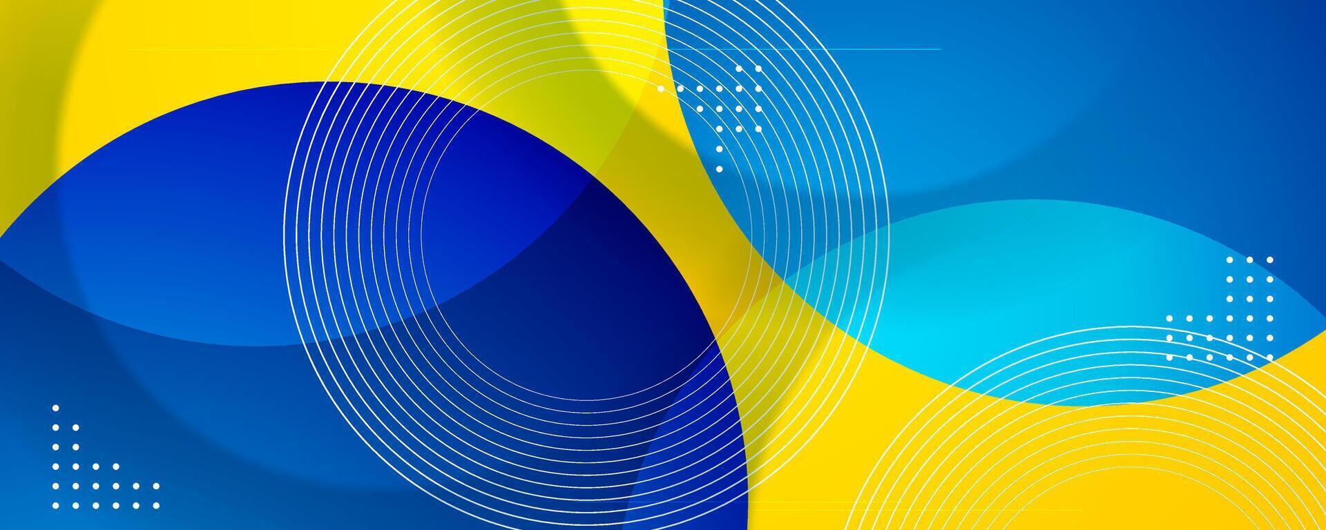 blue and yellow geometric background for banner, poster, website, cover, etc. vector