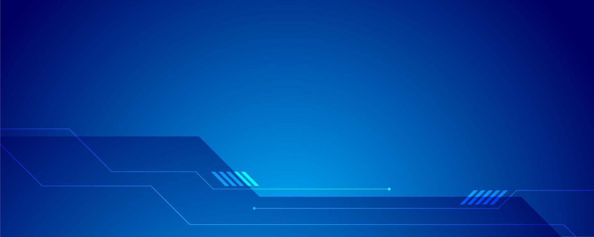 Dark blue background with light blue geometric shapes.technology banner design vector