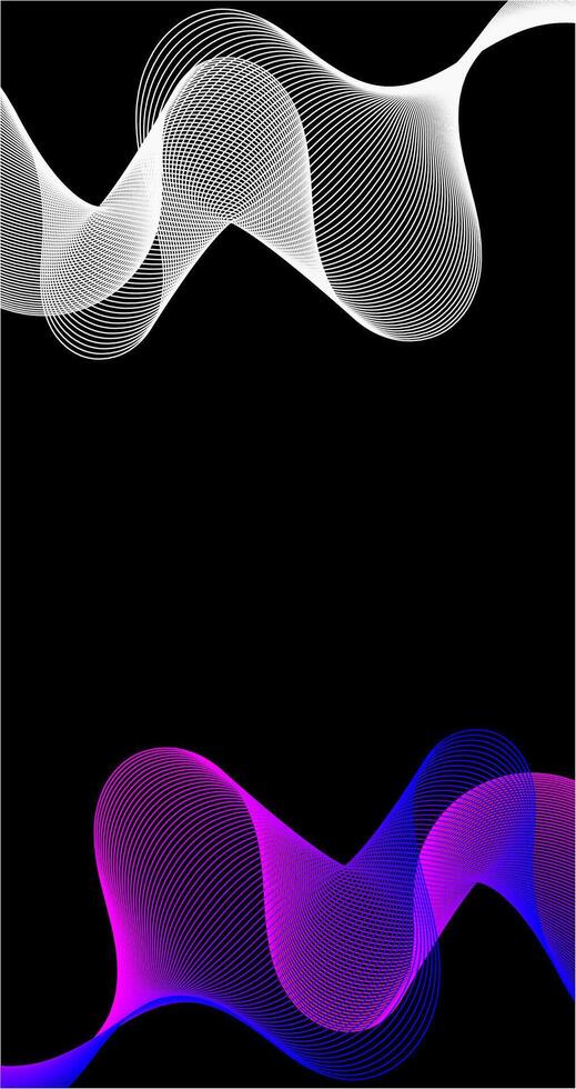 Modern interpolated wave line portrait background. The soft, gradient hues of pink, blue, and white evoke a sense of tranquility and optimism. vector