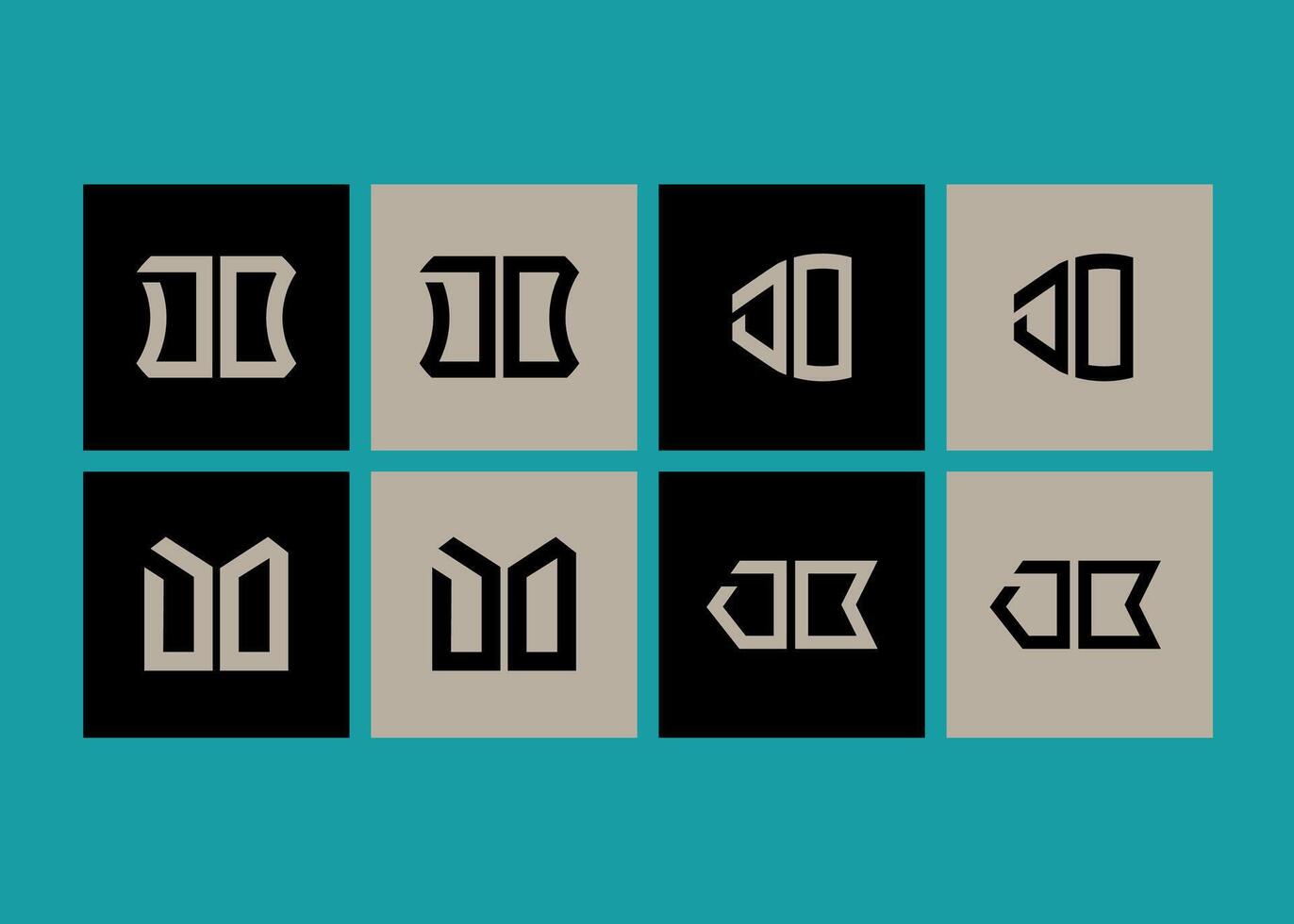 DO minimalist and classic logo set design. DO monogram polygonal and circle shape vector