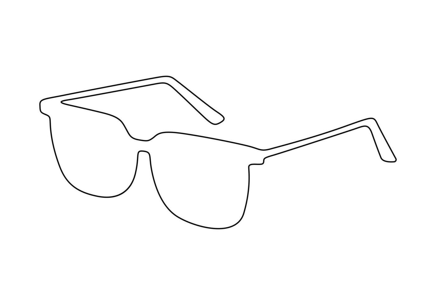 Sunglass continuous one line drawing pro illustration vector