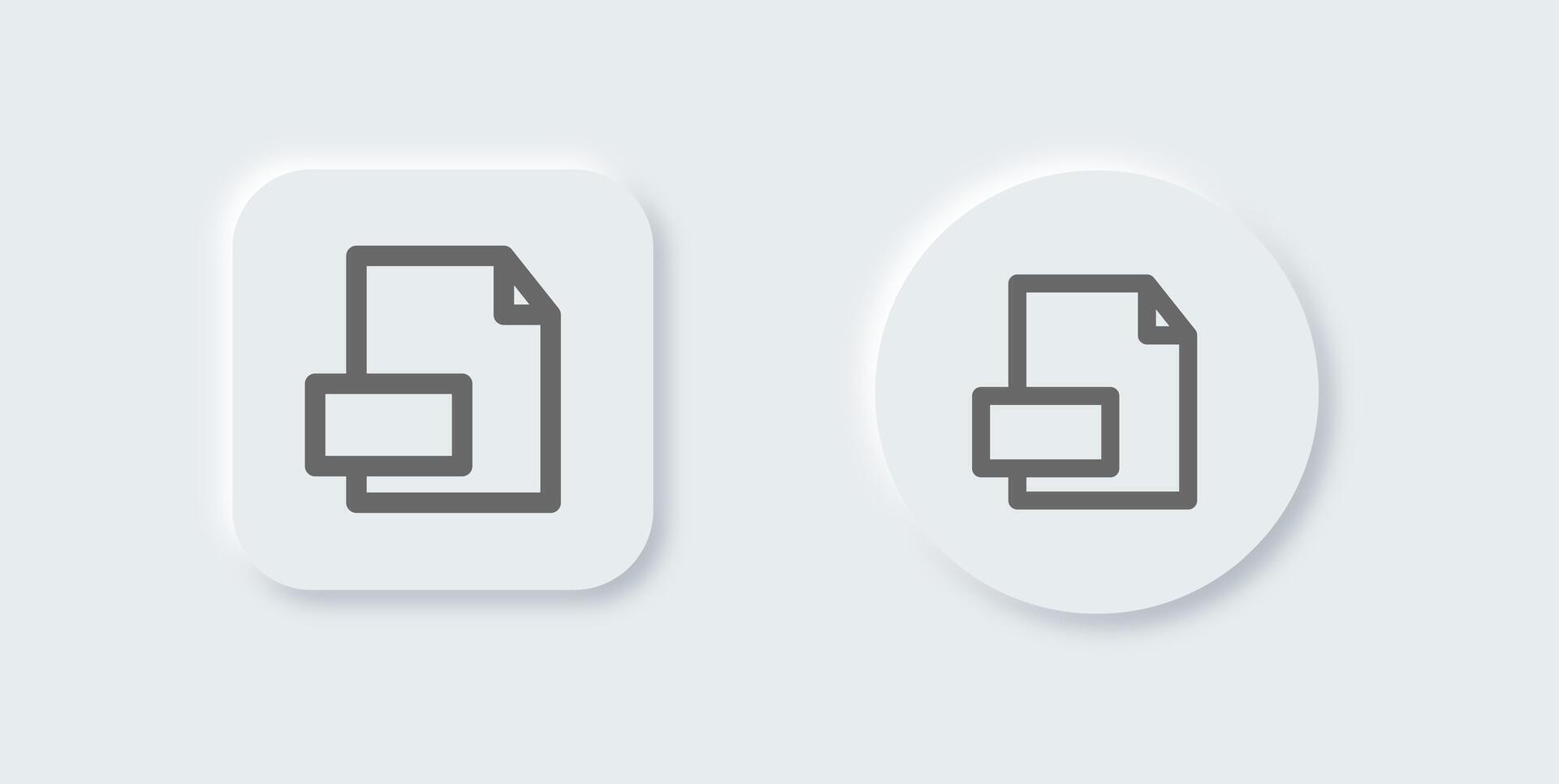 Format line icon in neomorphic design style. File type signs illustration. vector