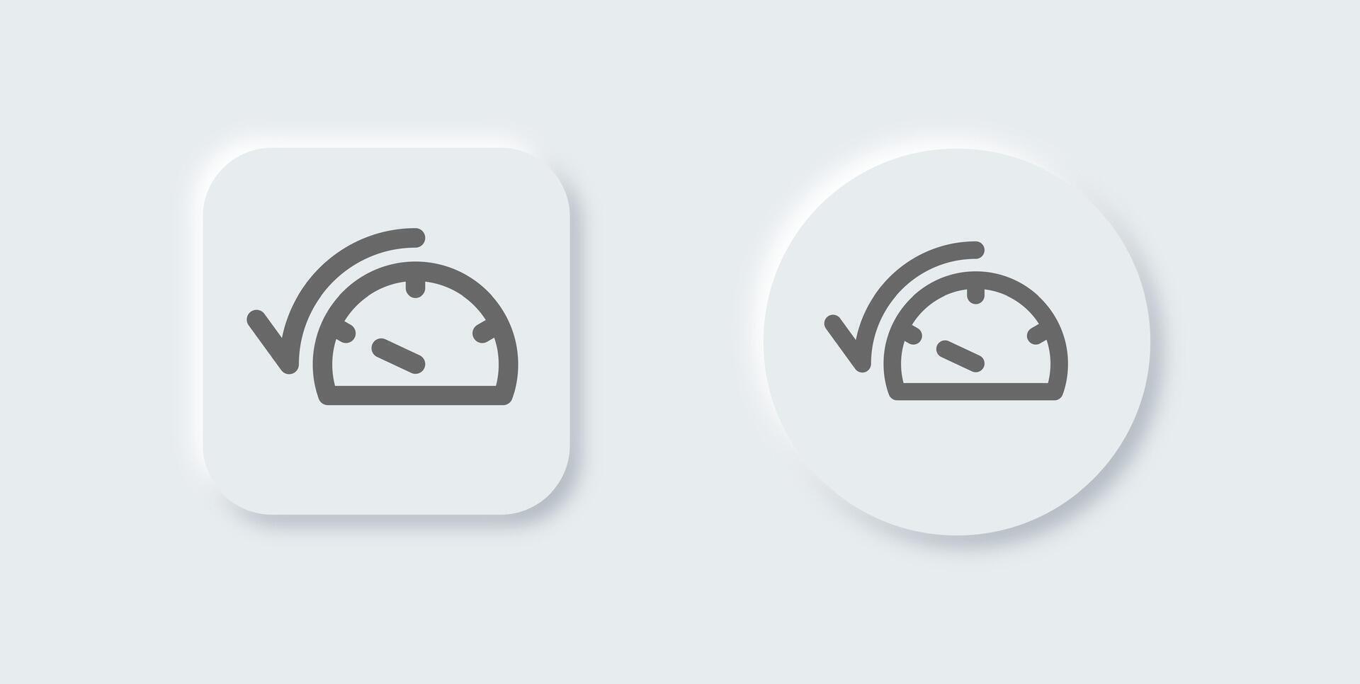 Slow line icon in neomorphic design style. Measure signs illustration. vector
