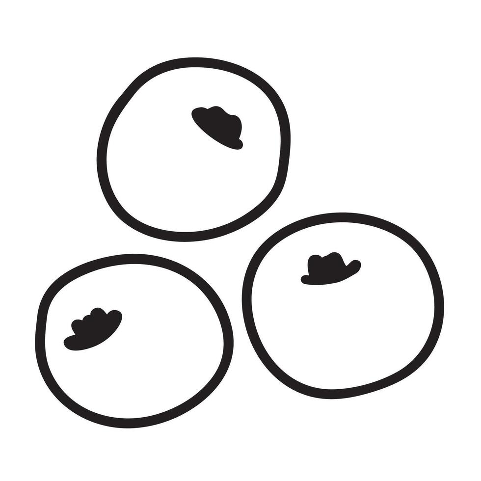 Blackcurrant. Outline icon. Simple design. illustration on white background. vector