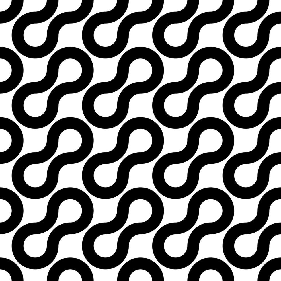 Seamless black and white geometric patter. vector