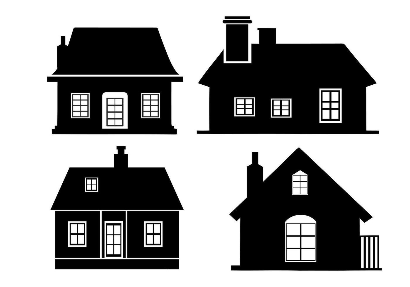 building silhouette collection illustration design vector
