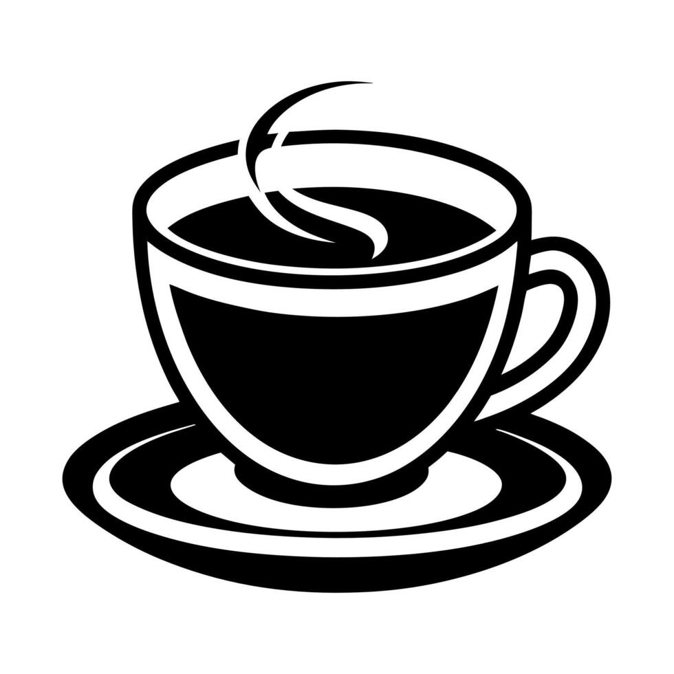 Coffee cup silhouette vectors