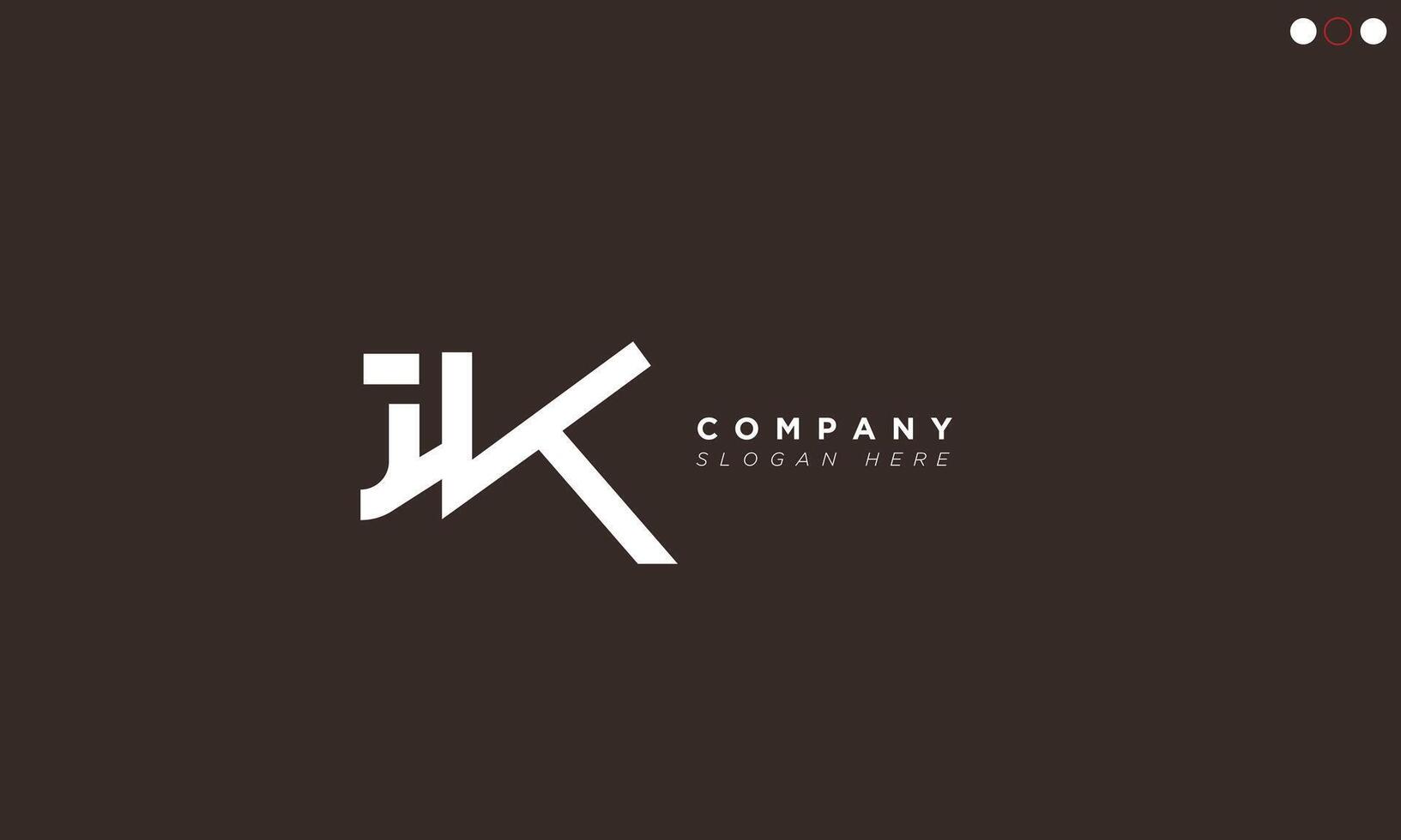 JK Alphabet letters Initials Monogram logo vector