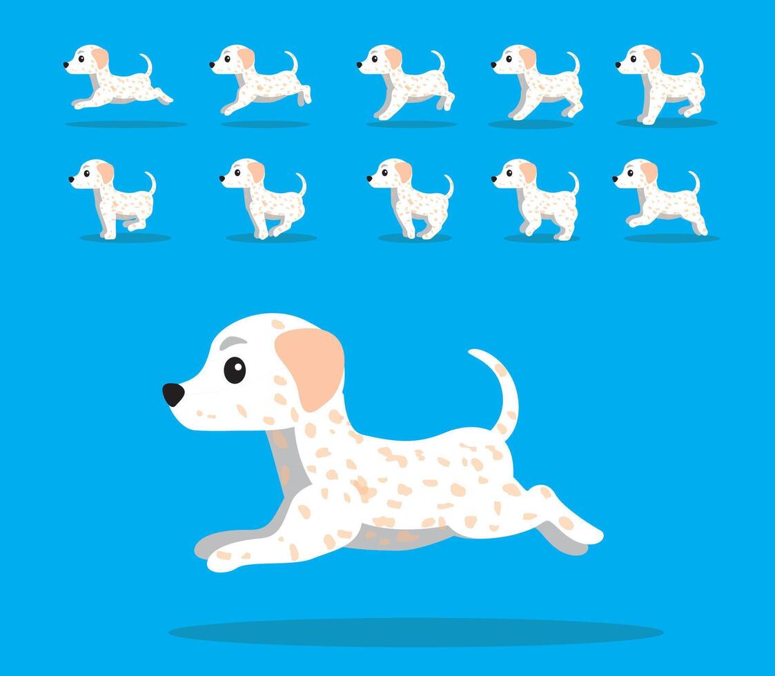 Animal Animation Sequence Dog Dalmatian Cartoon Cream Coat vector