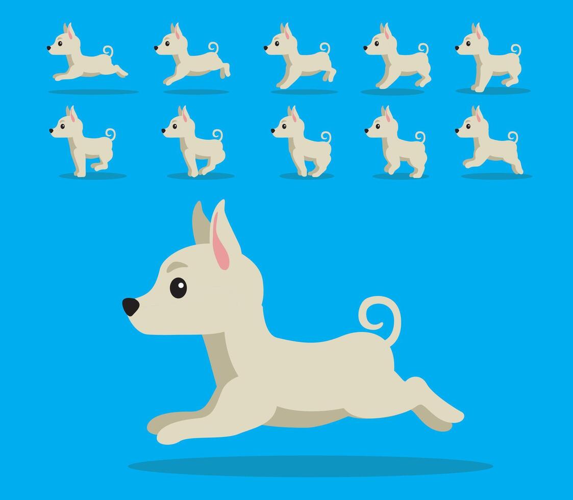 Animal Animation Sequence Dog Cretan Hound Cartoon vector