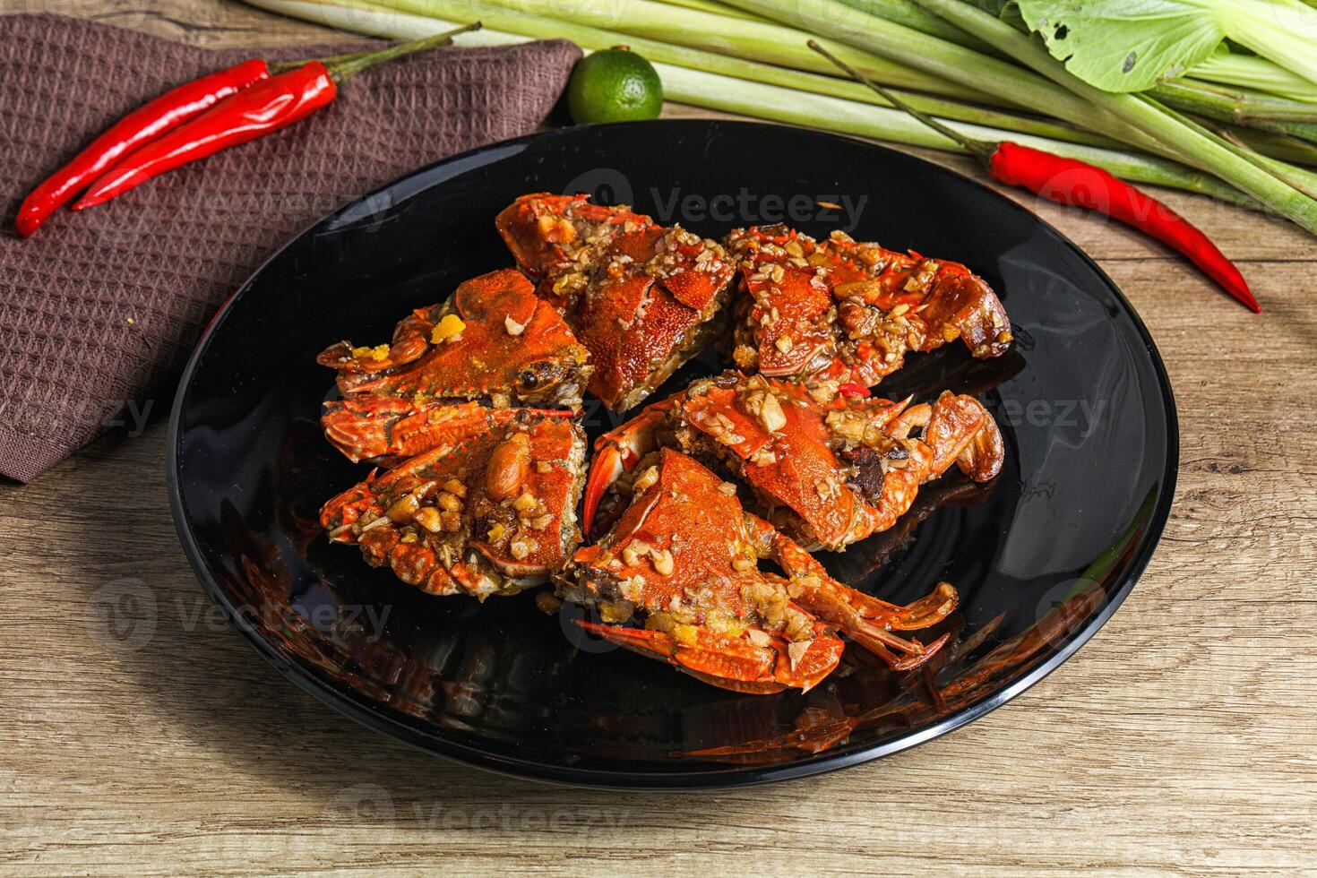 Steamed Spider crab Claws in tamatind sauce photo