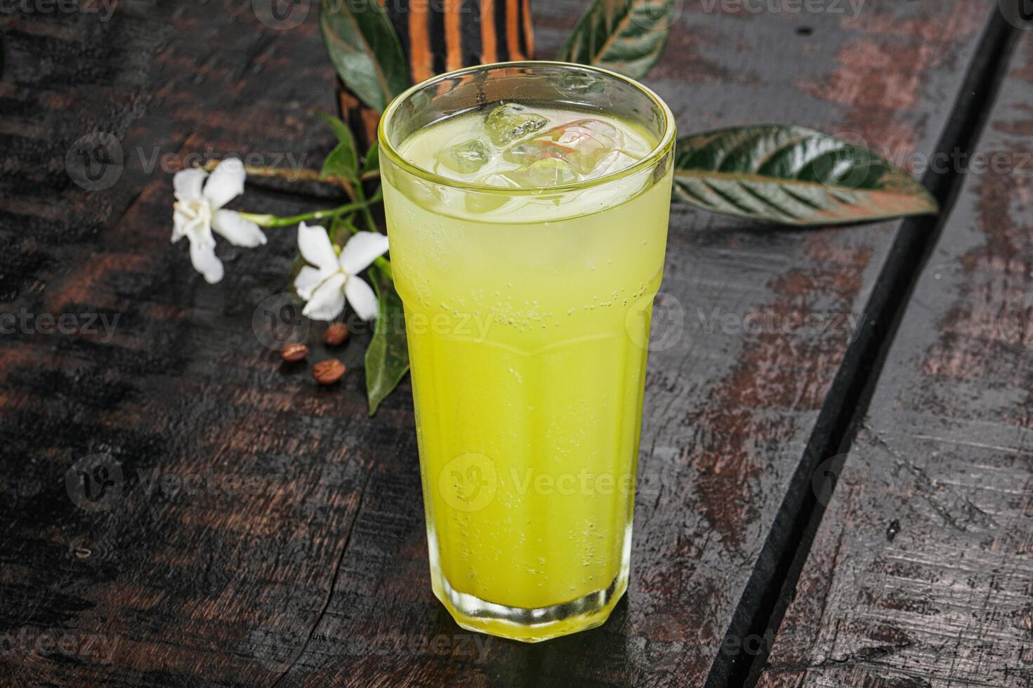 Citrus lemonade in the glass photo